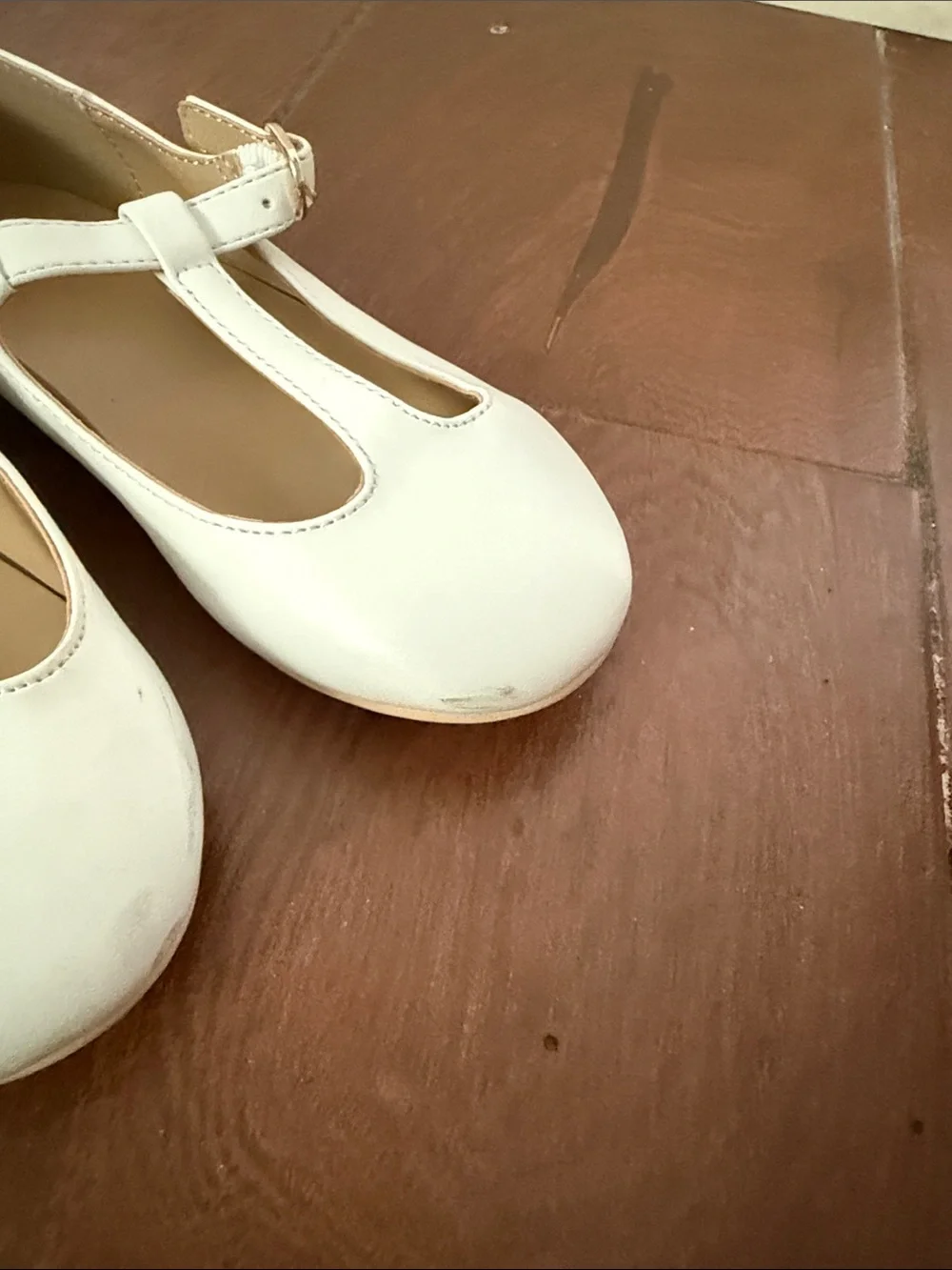 Janie and Jack White Girls' T-Strap Dress Shoes